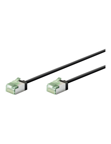 Goobay 74350 Ultra-Flexible CAT 8.1 Patch Cable, Slim, U/FTP, 0.15 m, Black | Goobay