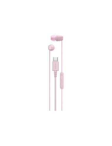 Sony IER EX15C USB C Wired Earbuds with Mic, Pink | Sony
