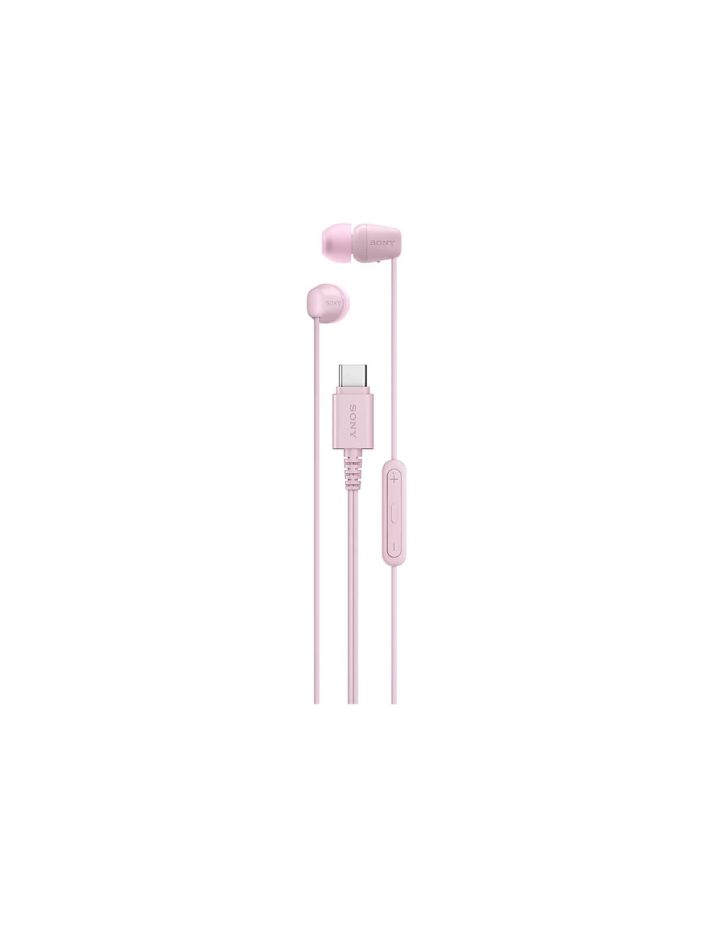 Sony IER EX15C USB C Wired Earbuds with Mic, Pink | Sony