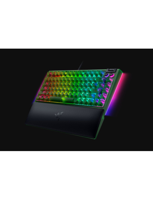 Razer BlackWidow V4 75% | Mechanical Gaming keyboard | Wired | US | Phantom Green Edition | Razer Mechanical Switches (Tactile)