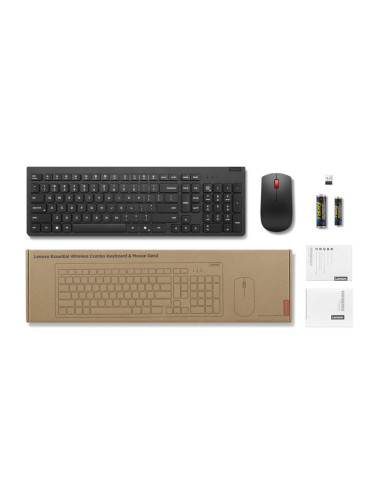Lenovo Essential Wireless Combo Keyboard and Mouse Gen2 AI - Nordic | Lenovo