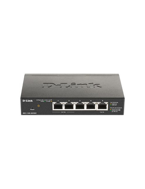 D-Link | 5-Port Gigabit PoE Smart Managed Switch and PoE Extender | DGS-1100-05PDV2 | Web managed | Desktop | Power supply type 