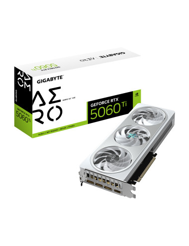 Gigabyte GeForce RTX 5060 Ti AERO OC 16G | NVIDIA | 16 GB | GeForce RTX 5060 Ti | GDDR7 | HDMI ports quantity 1 | PCI-E 5.0