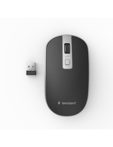 MOUSE USB OPTICAL WRL BLACK/SILVER MUSW-4B-06-BS GEMBIRD