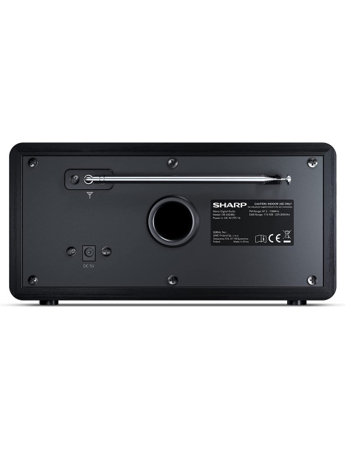 Sharp DR-450(BK) Digital Radio, FM/DAB/DAB+, Bluetooth 4.2, Alarm function, Midnight Black | Sharp | Digital Radio | DR-450(BK) 