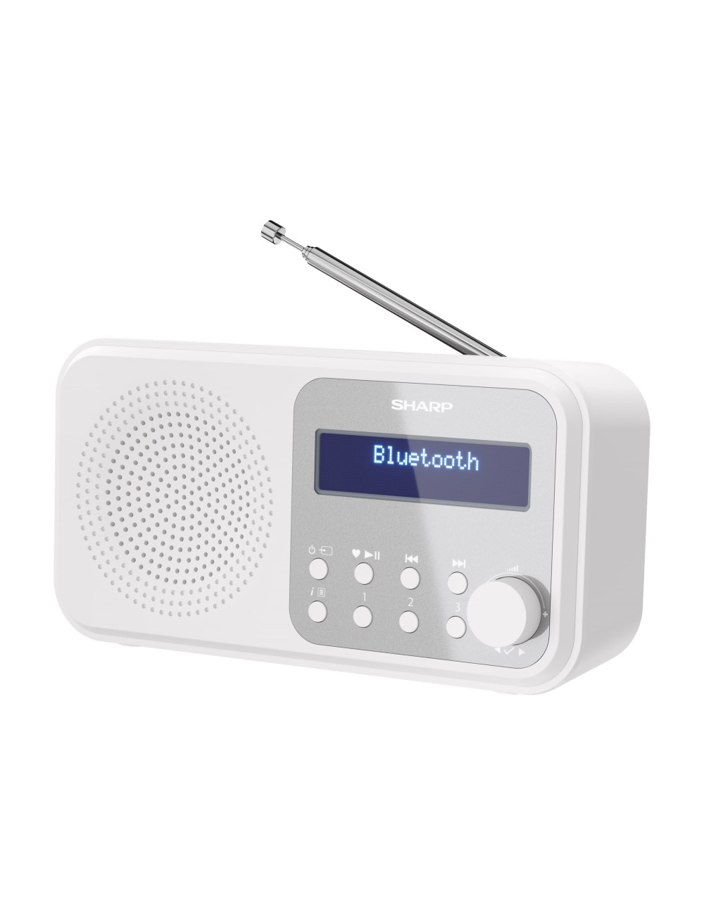 Sharp DR-P420(WH) Tokyo Portable Digital Radio, FM/DAB/DAB+, Bluetooth 5.0, USB or Battery Powered, Snowy White | Sharp | Tokyo 