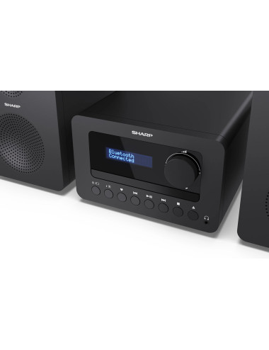 Sharp XL-B520D(BK) Tokyo Hi-Fi Micro System 2.0, FM/DAB/DAB+/USB, CD, Bluetooth 5.0, Aux-in, Black | Sharp | Tokyo Hi-Fi Micro S
