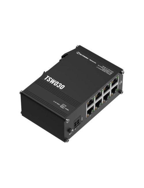 Teltonika Switch | TSW030 | Unmanaged | DIN rail mountable | 10/100 Mbps (RJ-45) ports quantity 8 | Power supply type 2-pin indu