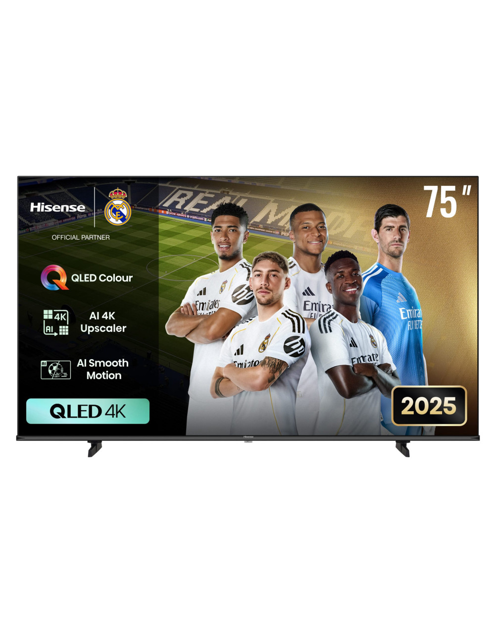 Hisense QLED TV | 75E7Q | 75 | Smart TV | VIDAA | 4K UHD | Black