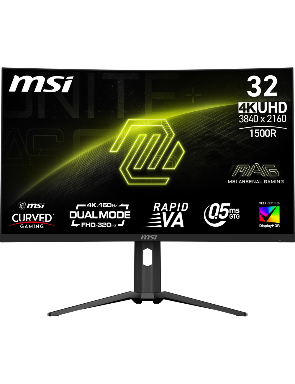 LCD Monitor|MSI|MAG 321CUPDF|31.5"|Gaming/Curved/4K|Panel VA|3840x2160|16:9|160 Hz|0.5 ms|MAG321CUPDF