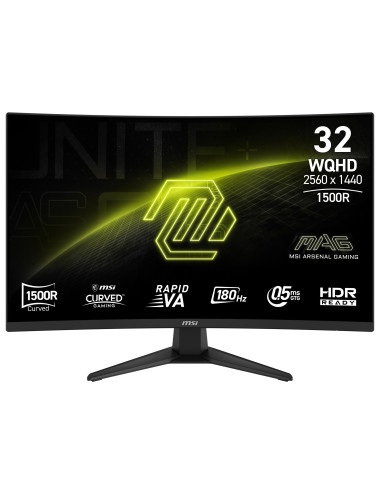 LCD Monitor|MSI|MAG 321CQF E18|31.5"|Gaming/Curved|Panel VA|2560x1440|16:9|180 Hz|0.5 ms|MAG321CQFE18