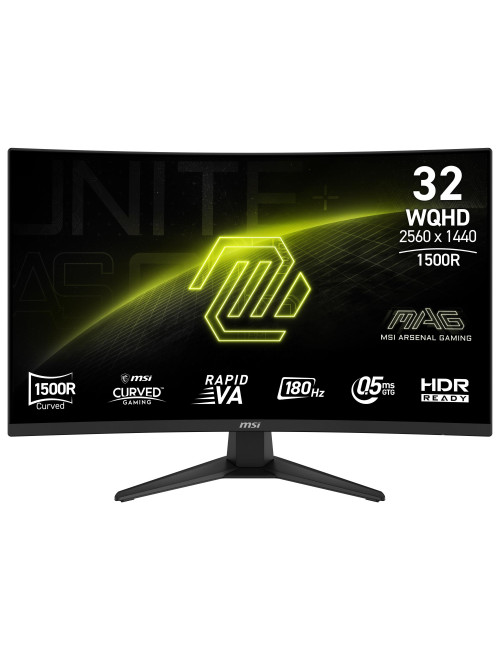 LCD Monitor|MSI|MAG 321CQF E18|31.5"|Gaming/Curved|Panel VA|2560x1440|16:9|180 Hz|0.5 ms|MAG321CQFE18