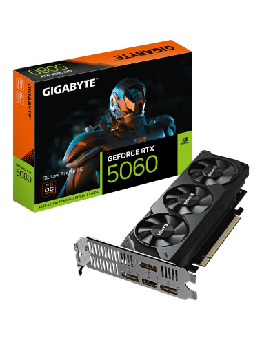 Graphics Card|GIGABYTE|NVIDIA GeForce RTX 5060|8 GB|GDDR7|128 bit|PCIE 5.0 16x|GPU 2512 MHz|Triple slot Fansink|GV-N5060OC-8GL