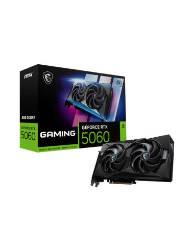 Graphics Card|MSI|NVIDIA GeForce RTX 5060|8 GB|GDDR7|128 bit|PCIE 5.0 16x|Dual Slot Fansink|RTX50608GGAMINGOC