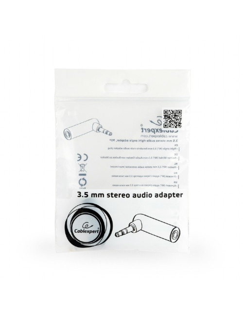 Cablexpert | 3.5 mm Stereo Audio Right Angle Adapter | A-3.5M-3.5FL