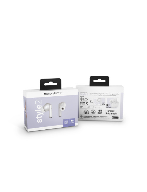 Energy Sistem Earphones True Wireless Style 2 Coconut (True Wireless Stereo, BT 5.1, Deep Bass, Charging Case) | Energy Sistem |