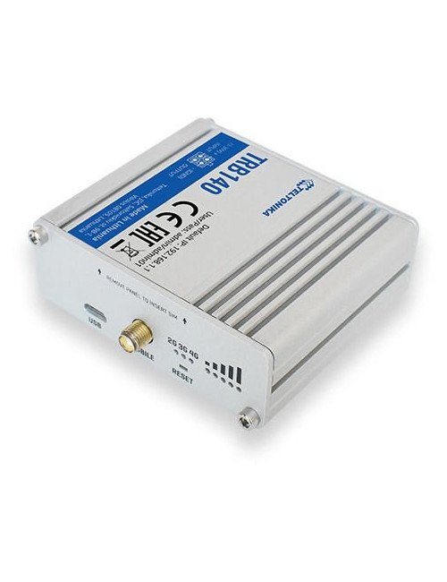 LTE Router | TRB140 | No Wi-Fi | 10/100/1000 Mbit/s | Ethernet LAN (RJ-45) ports 1 | Mesh Support No | MU-MiMO No | 2G/3G/4G | A