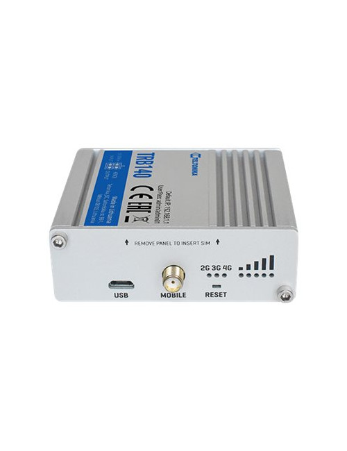 LTE Router | TRB140 | No Wi-Fi | 10/100/1000 Mbit/s | Ethernet LAN (RJ-45) ports 1 | Mesh Support No | MU-MiMO No | 2G/3G/4G | A