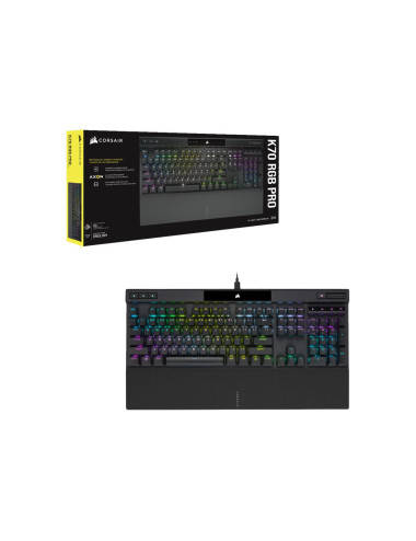 Corsair Mechanical Gaming Keyboard with PBT DOUBLE SHOT PRO Keycaps | K70 RGB PRO | Gaming keyboard | Wired | Nordic | Black | C