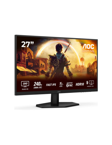 AOC Q27G42ZE | 27 " | IPS | QHD | 16:9 | 260 Hz | 1 ms | 2560 x 1440 pixels | 300 cd/m | HDMI ports quantity 1 | Black