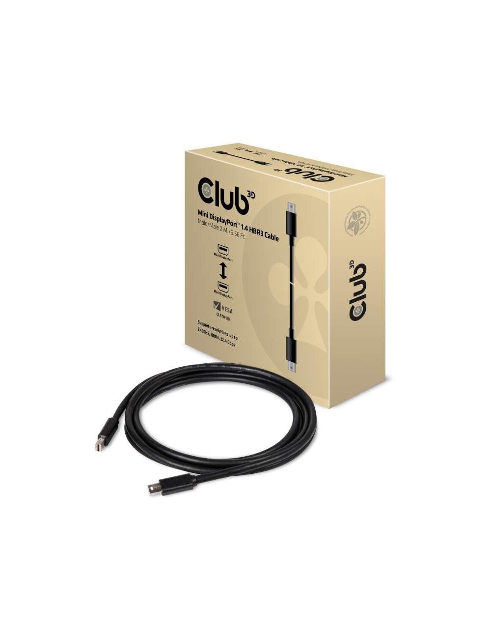 CABLE MINI DP TO MINI DP 2M/M/M CAC-1164 CLUB3D