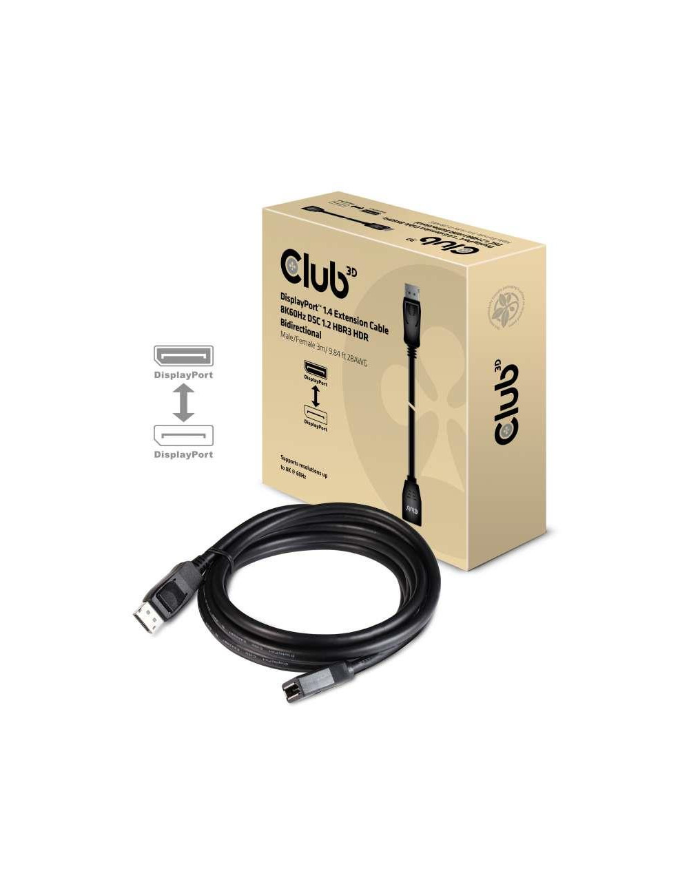 CABLE DP TO DP 3M/M/F CAC-1023 CLUB3D