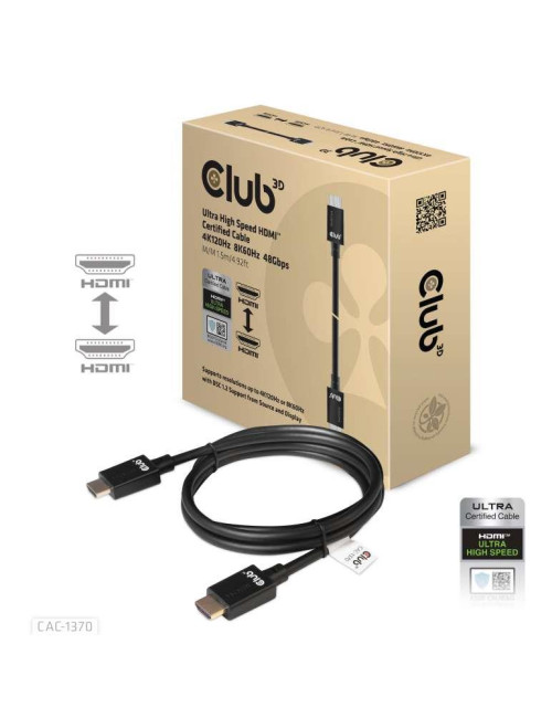 CABLE HDMI TO HDMI 1.5M/M/M CAC-1370 CLUB3D