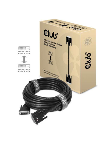 CABLE DVI-D TO DVI-D 10M/M/M CAC-1220 CLUB3D