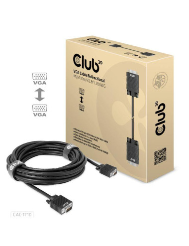 CABLE VGA TO VGA 10M/M/M CAC-1710 CLUB3D