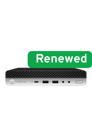 HP RENEW | Grade A | ProDesk 600 G4 Desktop Mini PC | Intel Core i3 | i3-8100T | 8 GB | SSD | 128 GB | Intel UHD Graphics 630 | 