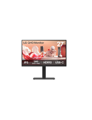 LG 27BA75QB-B | 27 " | IPS | 16:9 | 100 Hz | 5 ms | 2560 x 1440 pixels | 280 cd/m | HDMI ports quantity 1 | Black