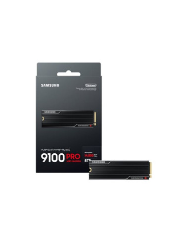 Samsung SSD | 9100 PRO With Heatsink | 8000 GB | SSD form factor M.2 2280 | Solid-state drive interface PCIe 5.0 x4, NVMe 2.0 | 