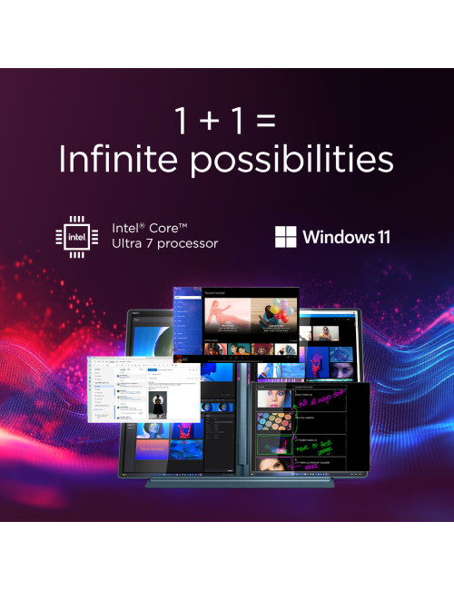 Lenovo Yoga Book 9 14IAH10 | Tidal Teal | 2x14 " | OLED | Touchscreen | 2.8K WQXGA+ | 2880 x 1800 pixels | Glossy | Intel Core U