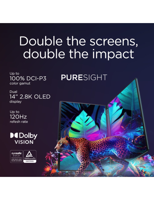 Lenovo Yoga Book 9 14IAH10 | Tidal Teal | 2x14 " | OLED | Touchscreen | 2.8K WQXGA+ | 2880 x 1800 pixels | Glossy | Intel Core U