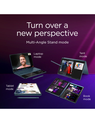 Lenovo Yoga Book 9 14IAH10 | Tidal Teal | 2x14 " | OLED | Touchscreen | 2.8K WQXGA+ | 2880 x 1800 pixels | Glossy | Intel Core U