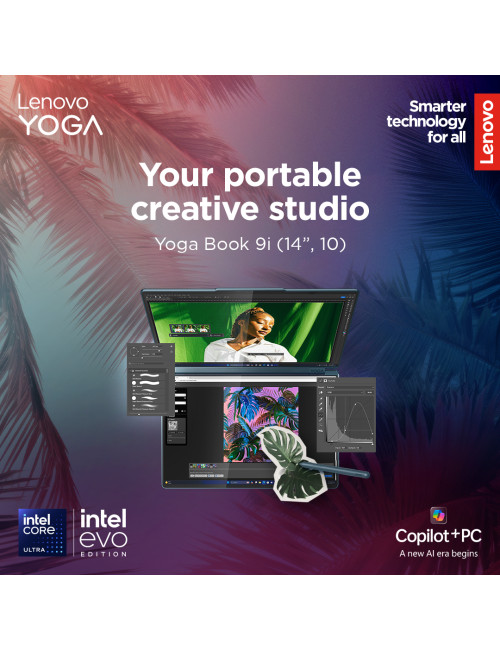 Lenovo Yoga Book 9 14IAH10 | Tidal Teal | 2x14 " | OLED | Touchscreen | 2.8K WQXGA+ | 2880 x 1800 pixels | Glossy | Intel Core U