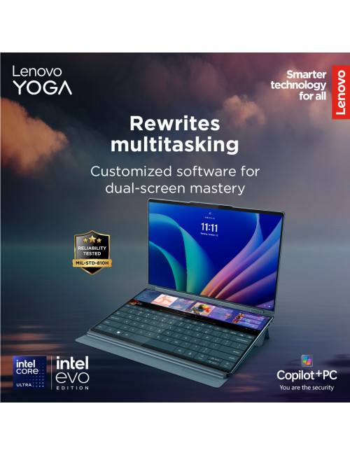 Lenovo Yoga Book 9 14IAH10 | Tidal Teal | 2x14 " | OLED | Touchscreen | 2.8K WQXGA+ | 2880 x 1800 pixels | Glossy | Intel Core U