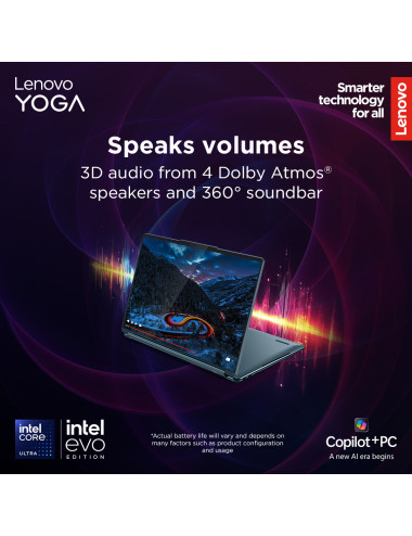 Lenovo Yoga Book 9 14IAH10 | Tidal Teal | 2x14 " | OLED | Touchscreen | 2.8K WQXGA+ | 2880 x 1800 pixels | Glossy | Intel Core U
