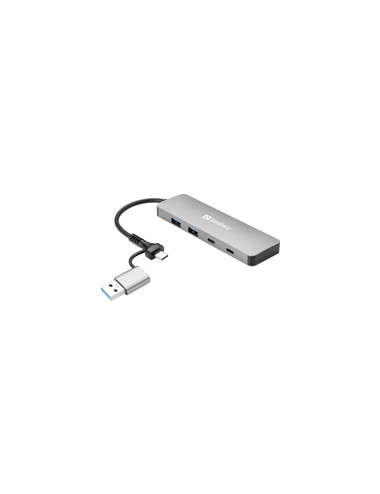 SANDBERG USB-C/A to 2xUSB-A+2xUSB-C Hub
