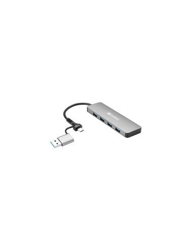 SANDBERG USB-C/A to 4xUSB 3.0 Hub