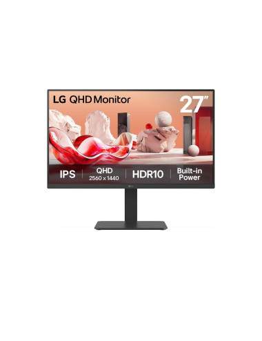 LCD Monitor|LG|27 "|2560 x 1440 pixels|Quad HD|Native aspect ratio 16:9|LCD|Flat|27BA54QB-B