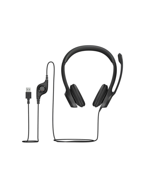 Logitech | Computer headset | H390 | Built-in microphone | USB Type-A | Black