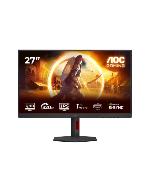 AOC | Q27G4SRU | 27 " | Fast IPS | QHD | 16:9 | 320 Hz | 0.3 ms | 2560 x 1440 pixels | 400 cd/m | HDMI ports quantity 2 | Black