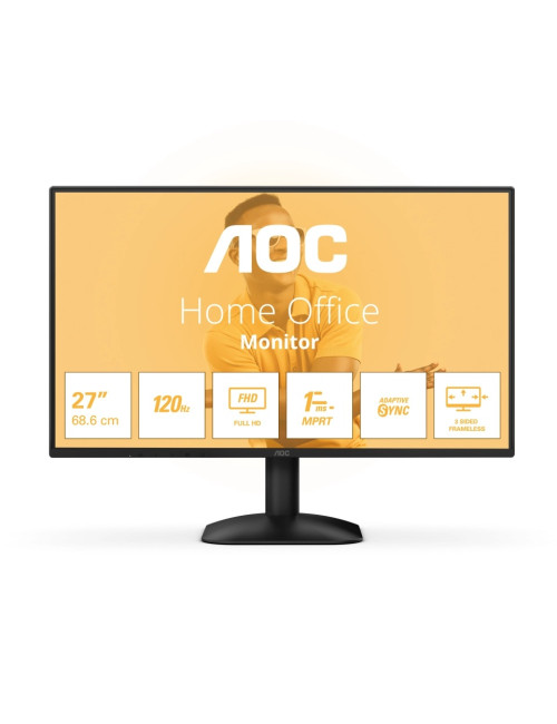 AOC | 27B31H | 27 " | IPS | FHD | 16:9 | 120 Hz | 1 ms | 1920 x 1080 pixels | 300 cd/m | HDMI ports quantity 1 | Black