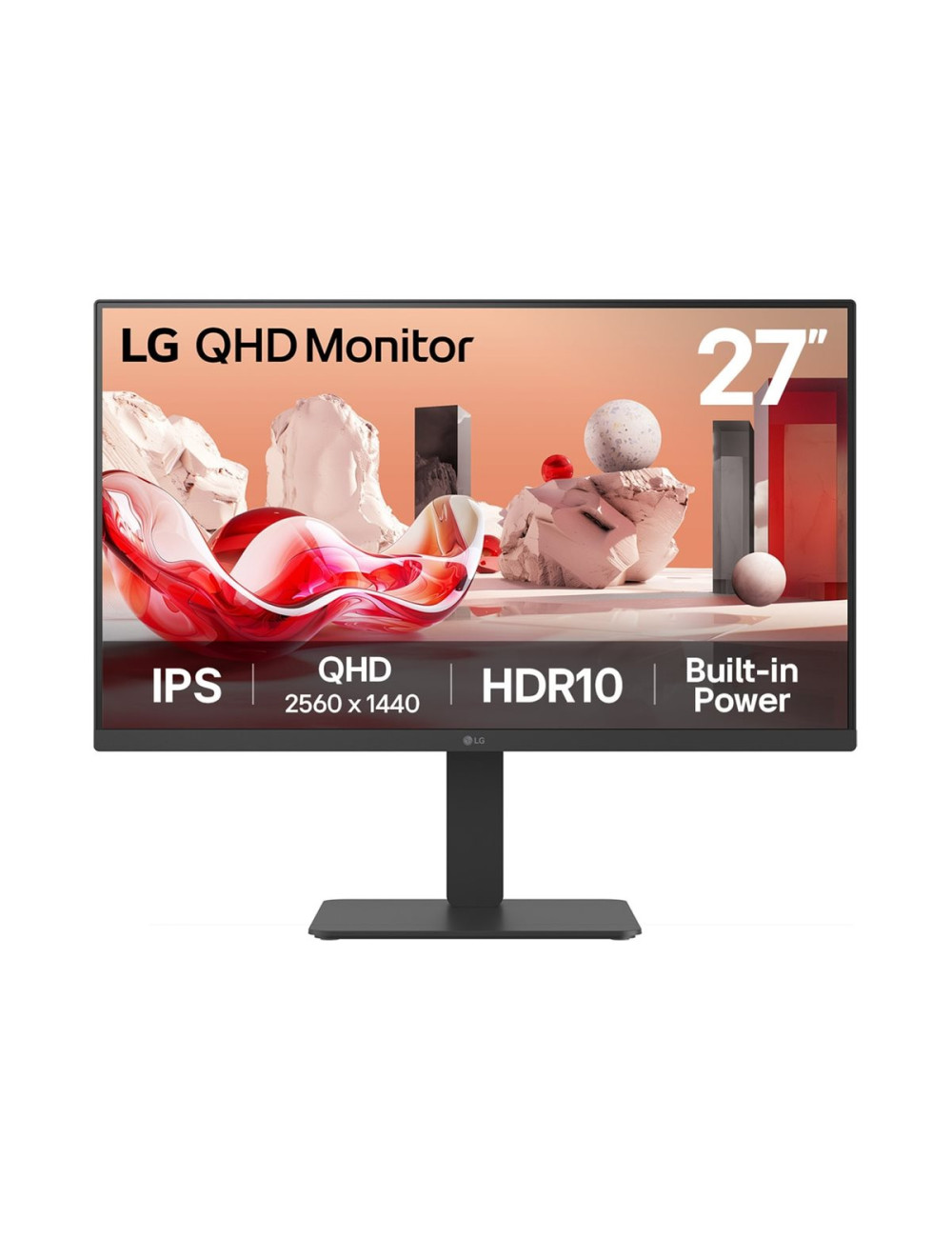 LG | 27BA54QB-B | 27 " | IPS | QHD | 16:9 | 75 Hz | 5 ms | 2560 x 1440 pixels | 350 cd/m | HDMI ports quantity 2