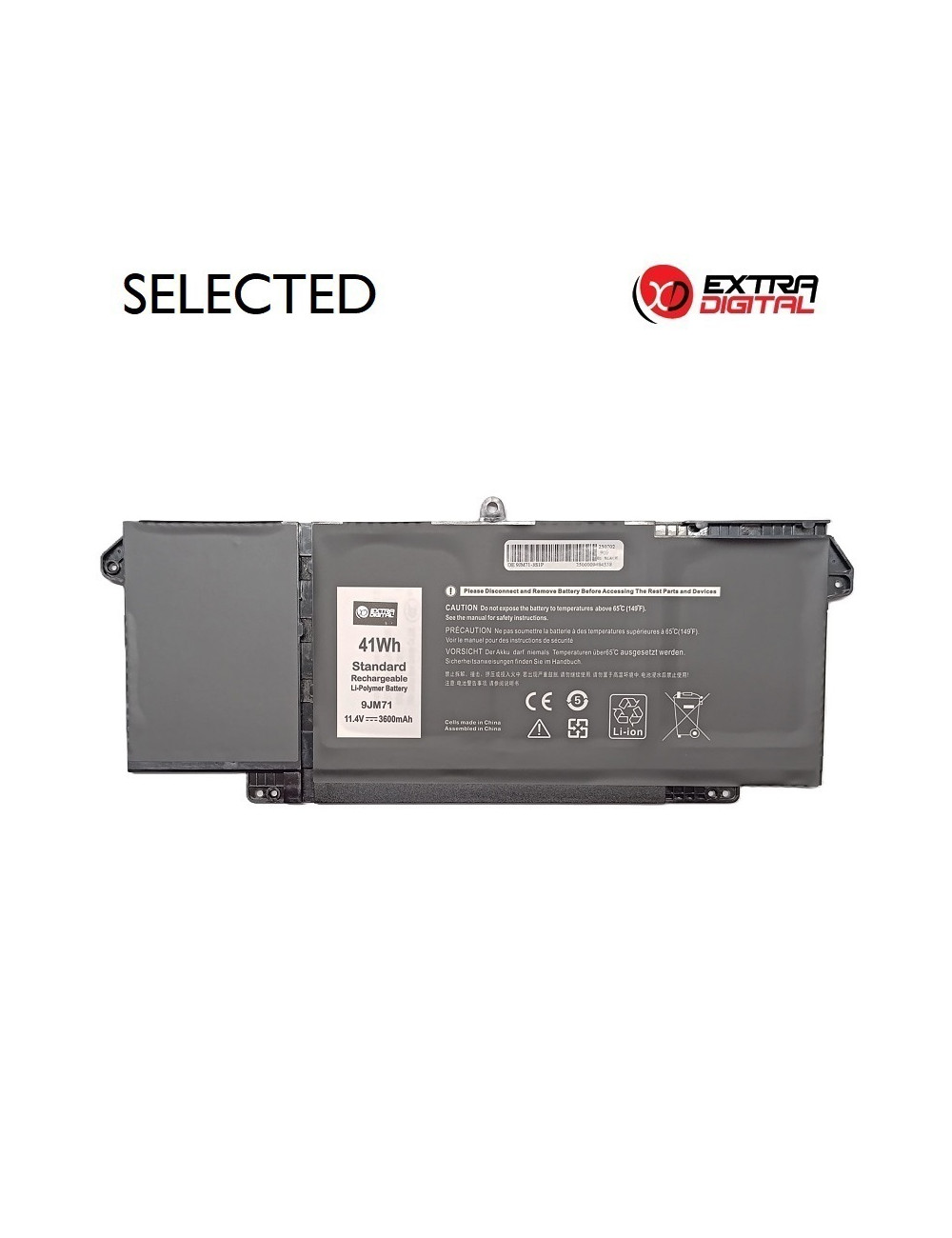 Notebook Battery DELL 9JM71, 3600mAh, Extra Digital Selected