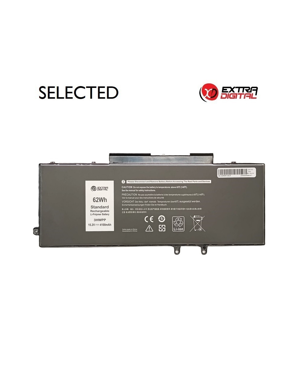 Notebook Battery DELL 3HWPP, 4100mAh, Extra Digital Selected