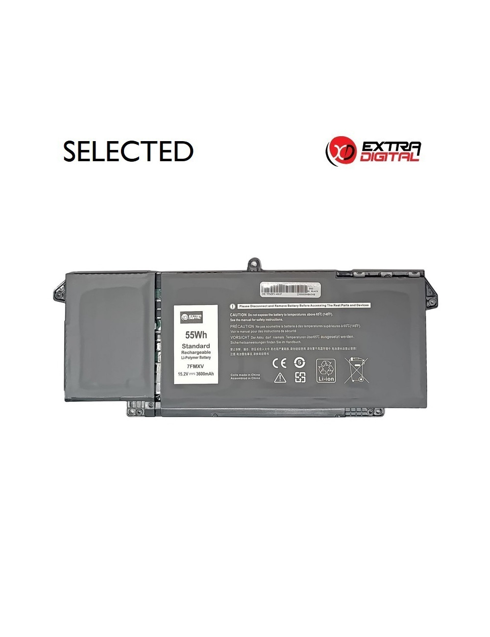 Notebook Battery DELL 7FMXV, 3600mAh, Extra Digital Selected