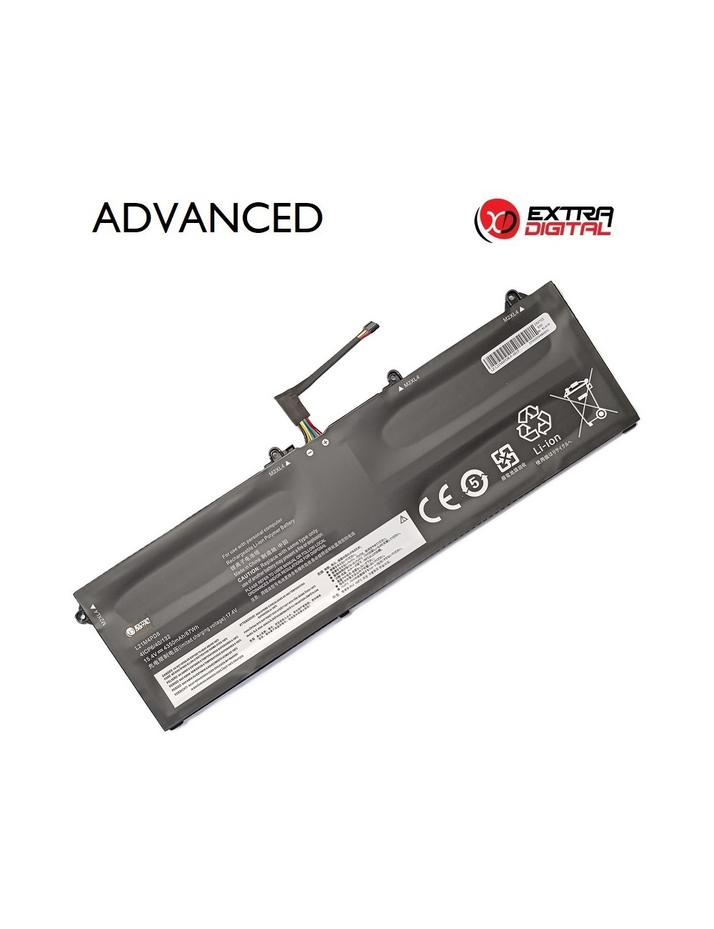 Notebook baterija, Extra Digital Advanced, LENOVO L21M4PD8, 4350mAh