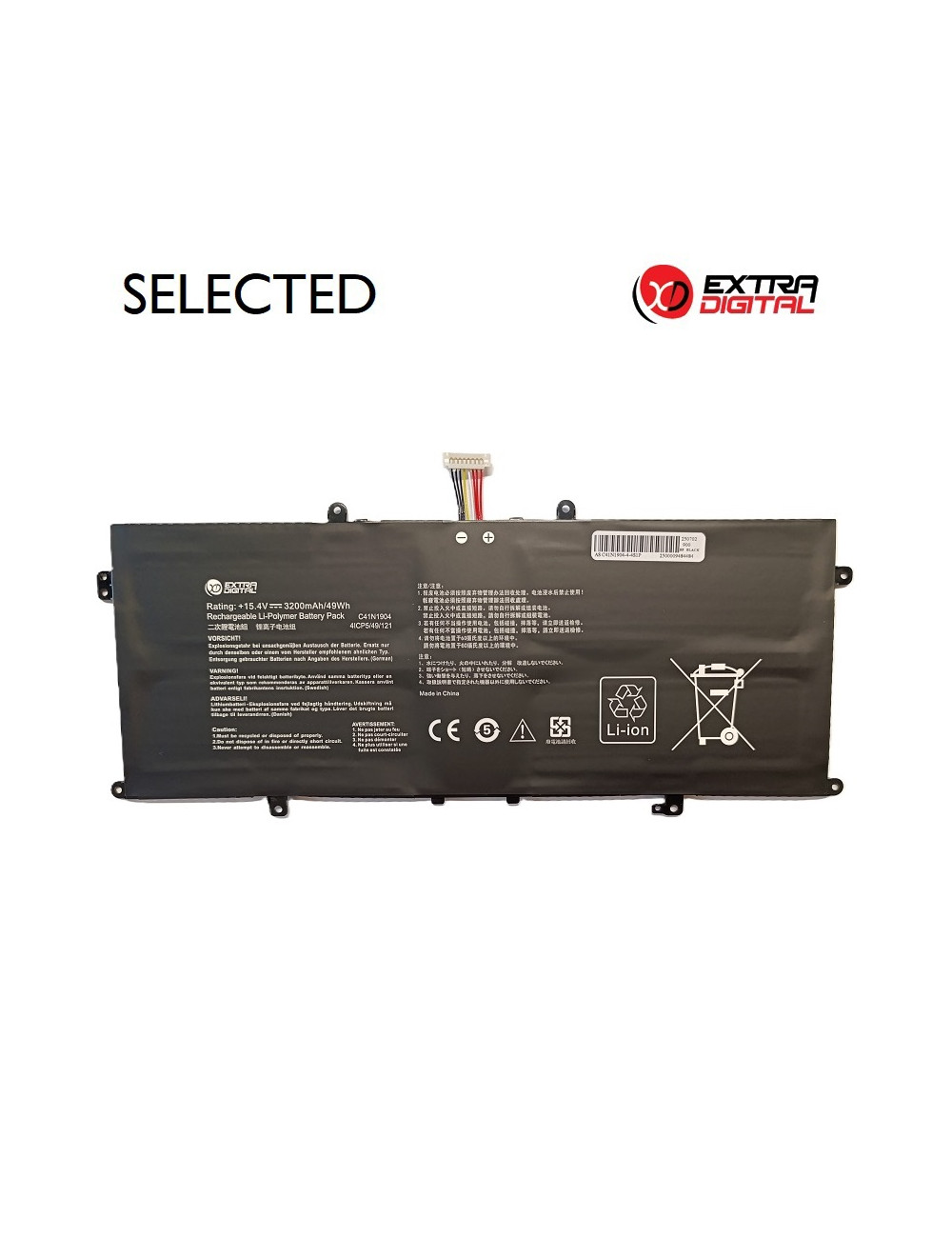 Notebook Battery ASUS C41N1904, 3200mAh, Extra Digital Selected